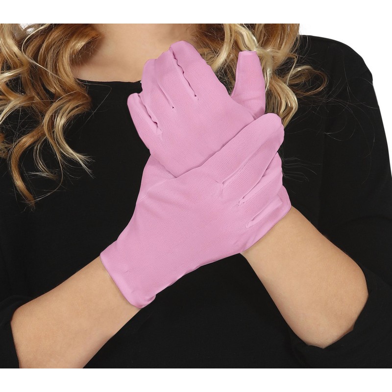 Korte Børnehandsker Lyserød | Lyserødt Tema Handsker - Beklædning - Temashop