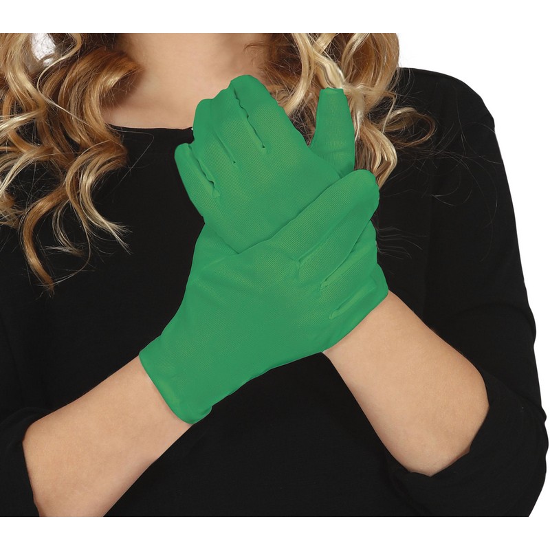 Korte Børnehandsker Grøn | Grønt tema Handsker - Beklædning - Temashop