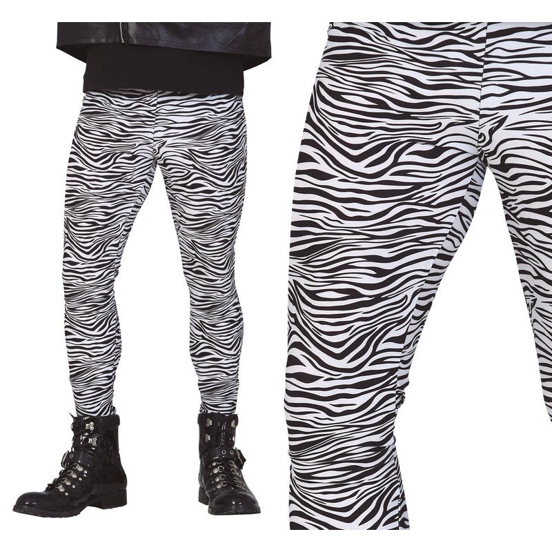 Zebra Rock Leggings - Dyr kostume til voksne i størrelserne M-L | Zebra kostume til kvinder - Temashop
