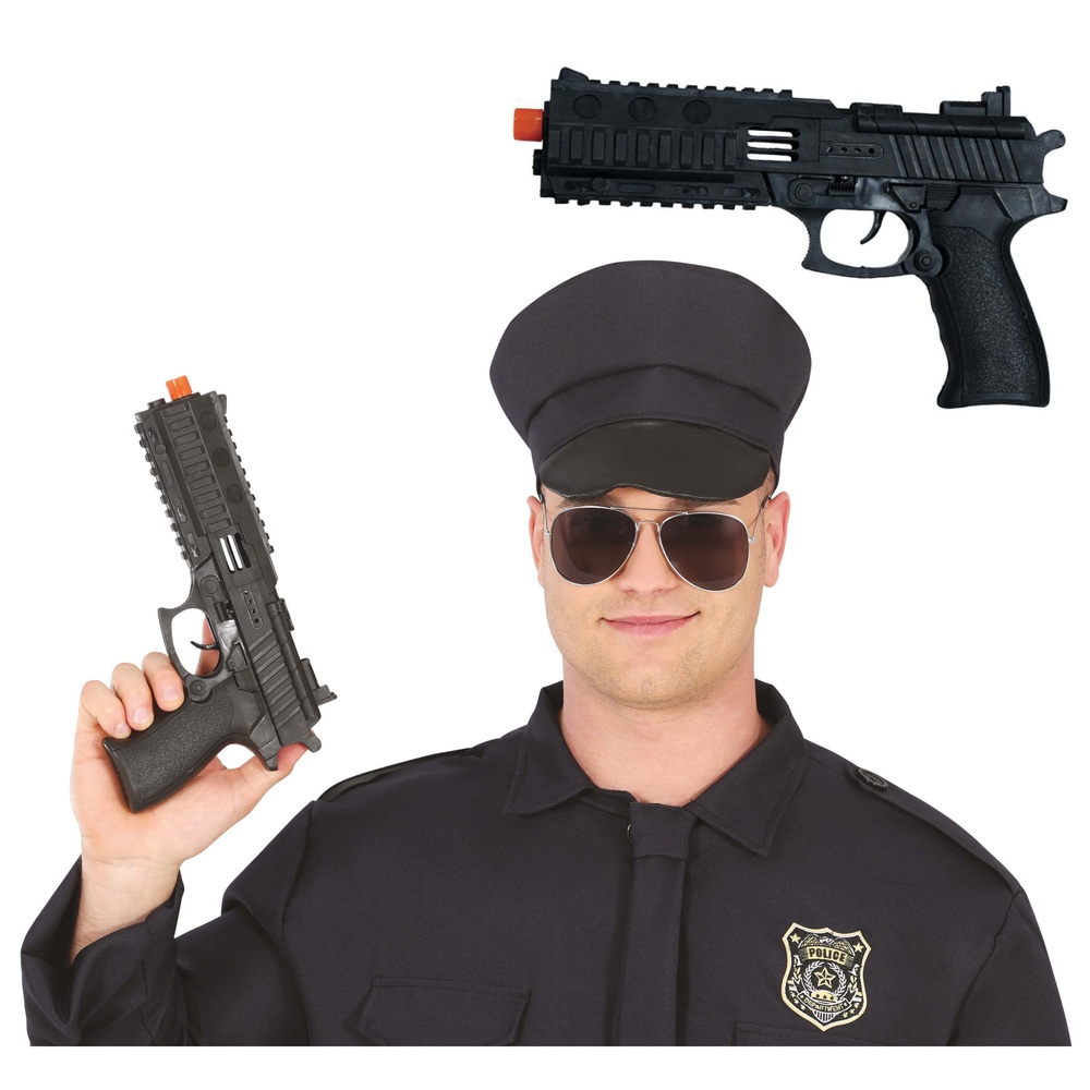 Politi Legetøjspistol (28 cm) | Politi Våben - Kropstilbehør - Temashop