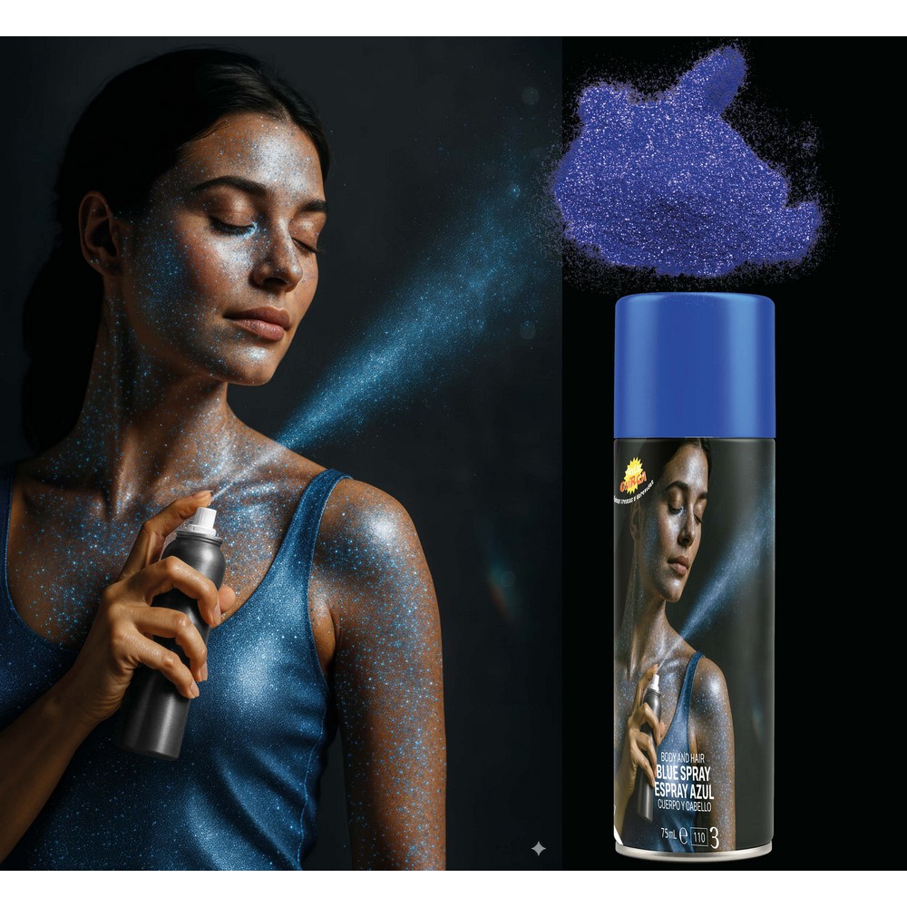 Kropsspray Blå | Blåt tema Sminke / Makeup - Makeup & Negle - Temashop