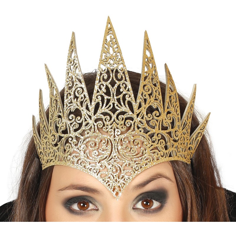Dronningetiara Guld | Dronning Tiara - Smykker - Temashop