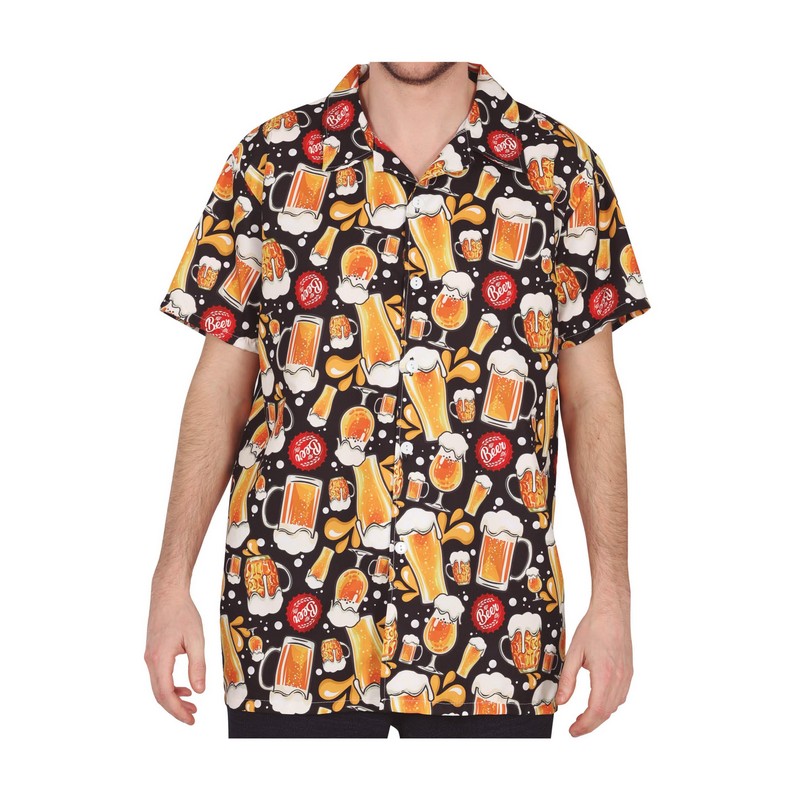 Fadøl Skjorte - Sjov kostume til voksne i størrelserne M-L | Drinks kostume til mænd - Temashop