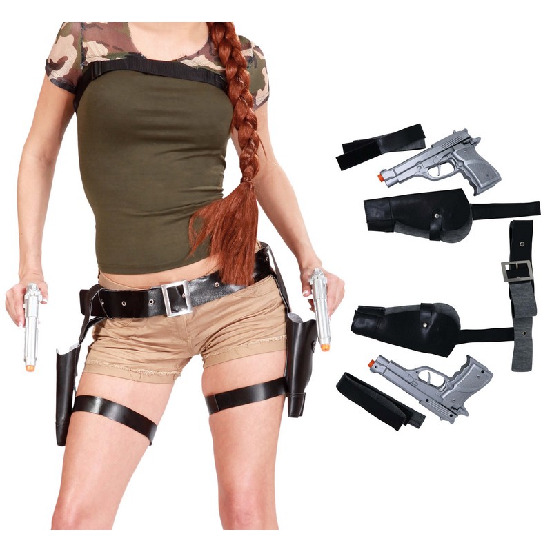 Lara Croft Legetøjspistoler & Hylster | Lara Croft Våben - Kropstilbehør - Temashop