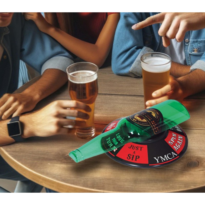 Spin The Bottle Drukspil - 1 stk (18 cm) | Drinks Drukspil - Temashop