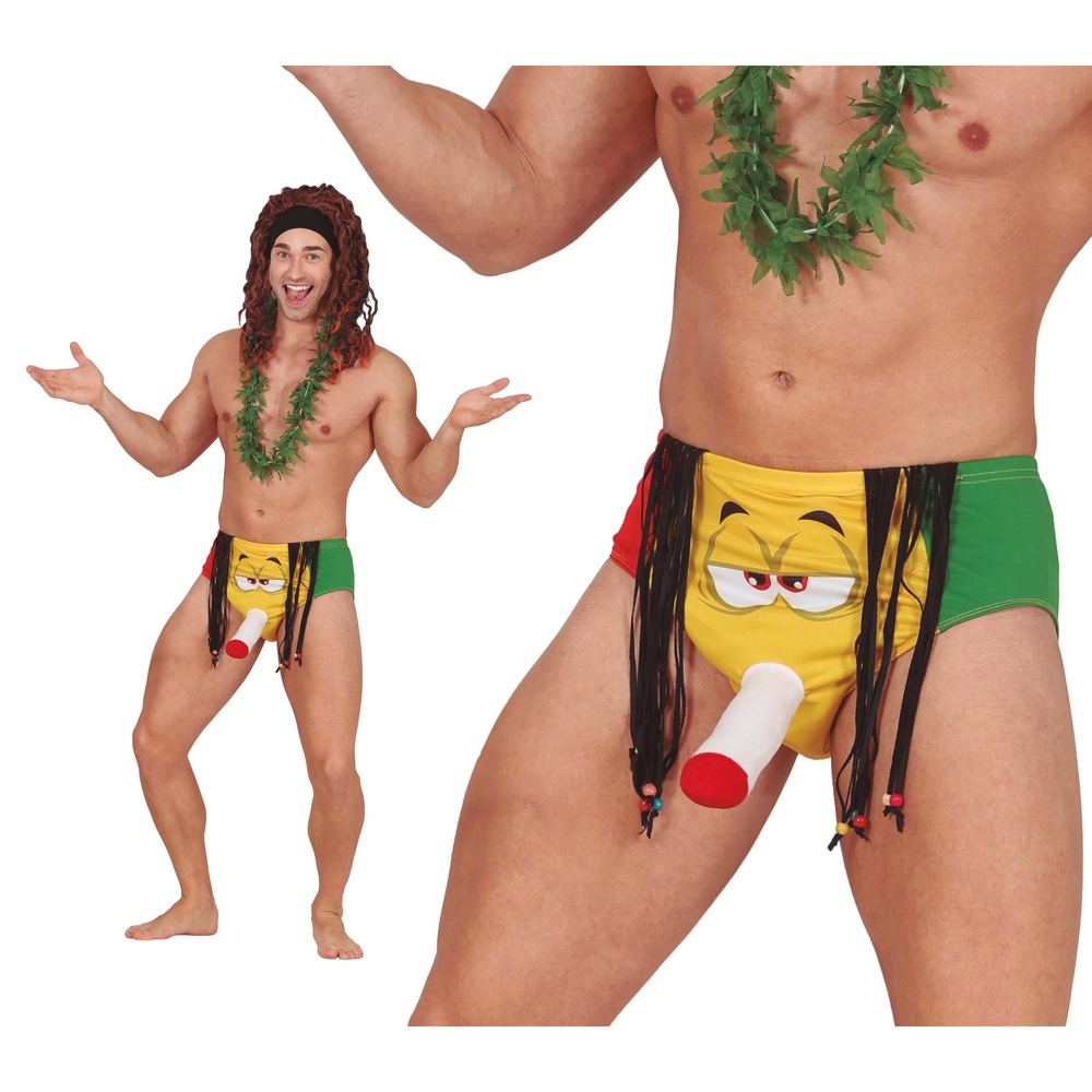 Reggae Underbukser Med Falsk Penis | Weed Bukser / Skørt / Shorts - Beklædning - Temashop