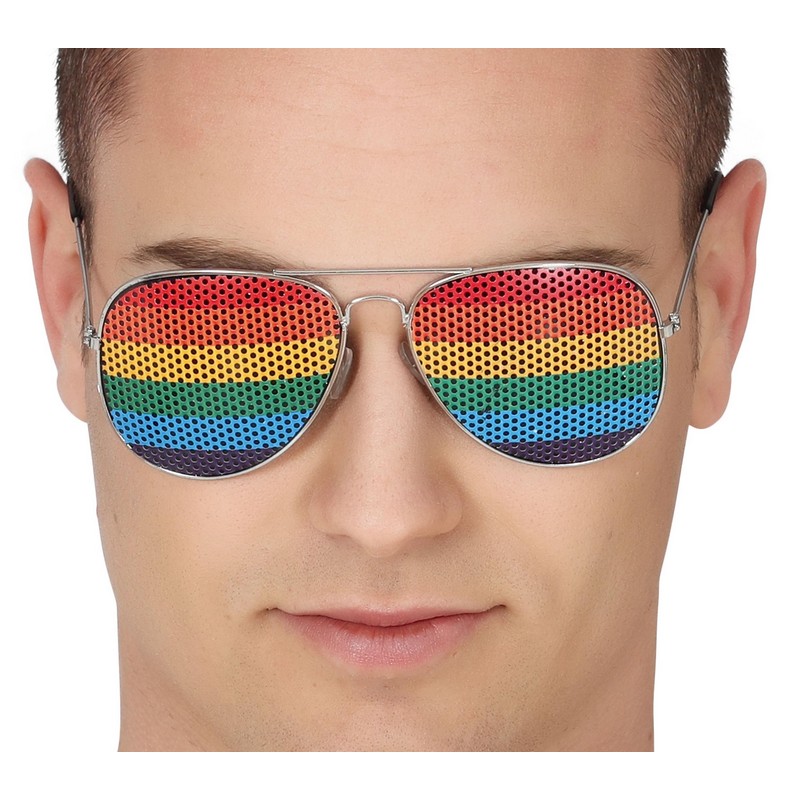 Pride Aviator Briller Regnbue | Regnbue Briller - Hovedtilbehør - Temashop