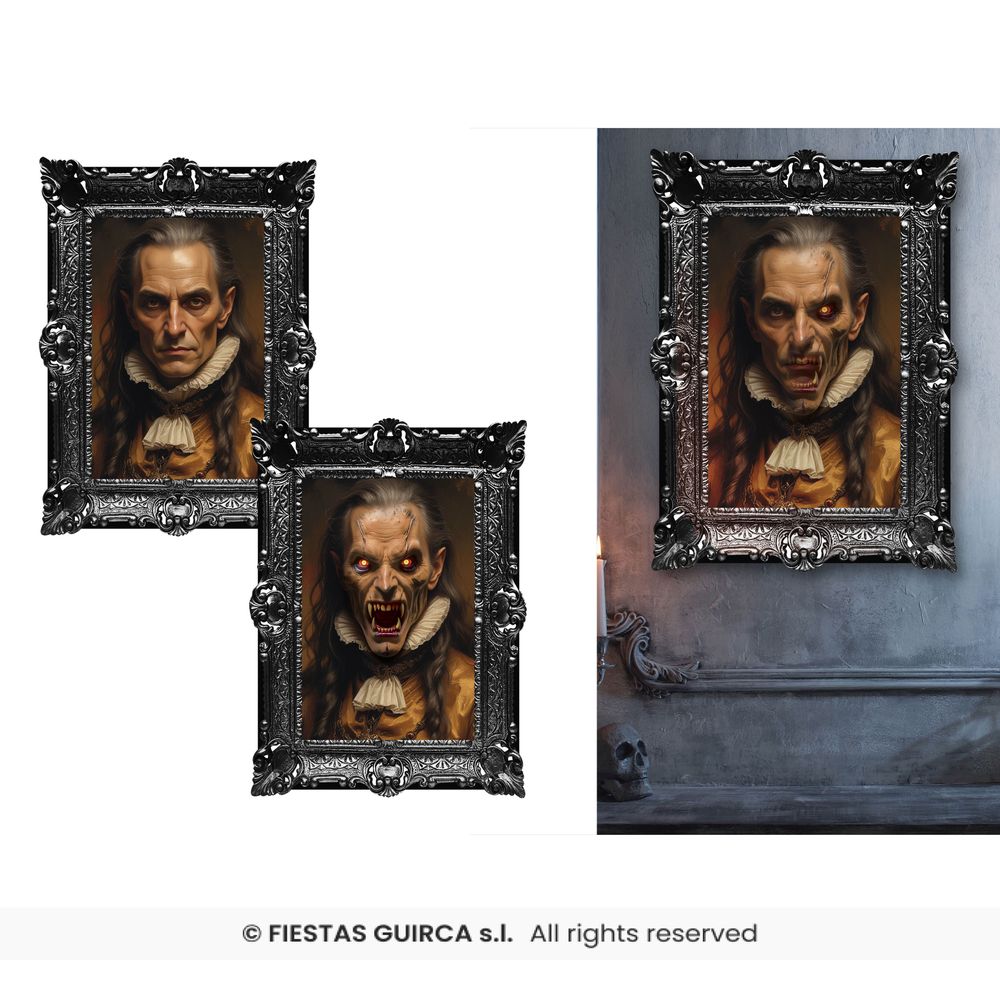 Vampyr Billede Sort - 1 stk (60 x 40 cm) | Vampyr Plakat - Temashop