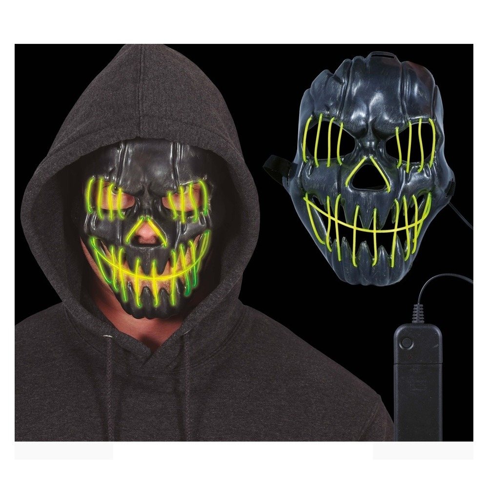Sort Smilende Maske Med Lys