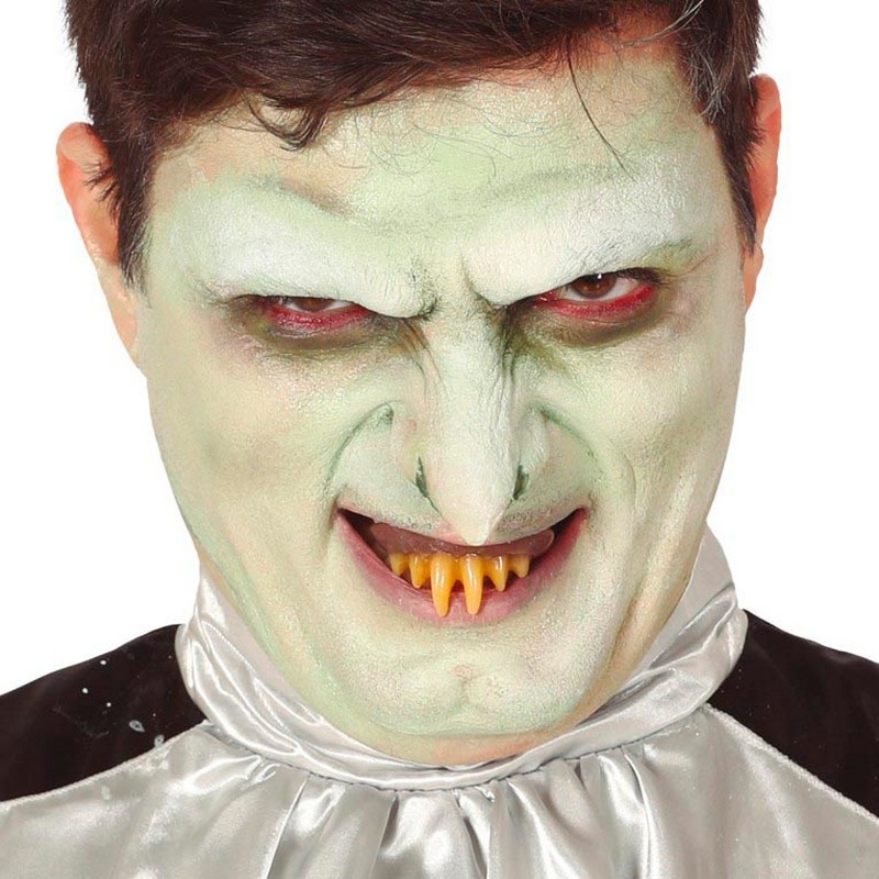 Vampyrtænder Gul | Halloween Tænder - Hovedtilbehør - Temashop