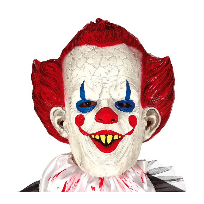 Ond Latex Klovnemaske | Horror Clown Maske - Hovedtilbehør - Temashop