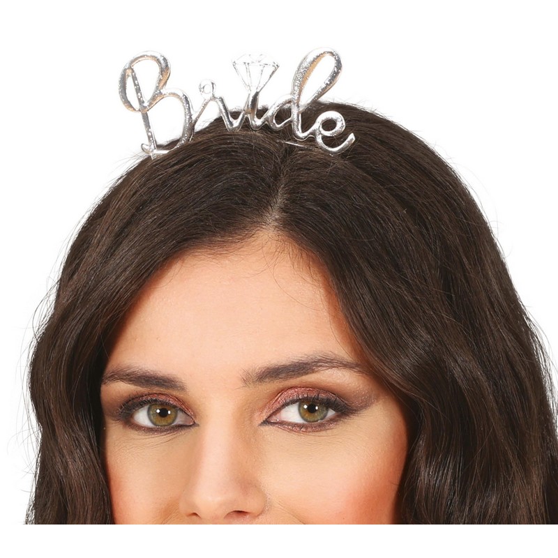 Bride Hårbøjle Sølv | Bachelorette Hårbøjle / Pandebånd / Hårbånd - Hovedtilbehør - Temashop