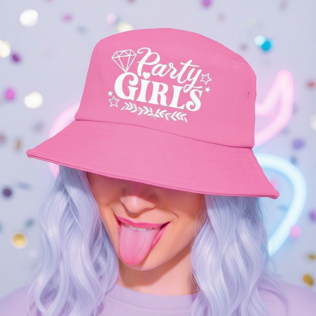 Party Girls Bøllehat Lyserød