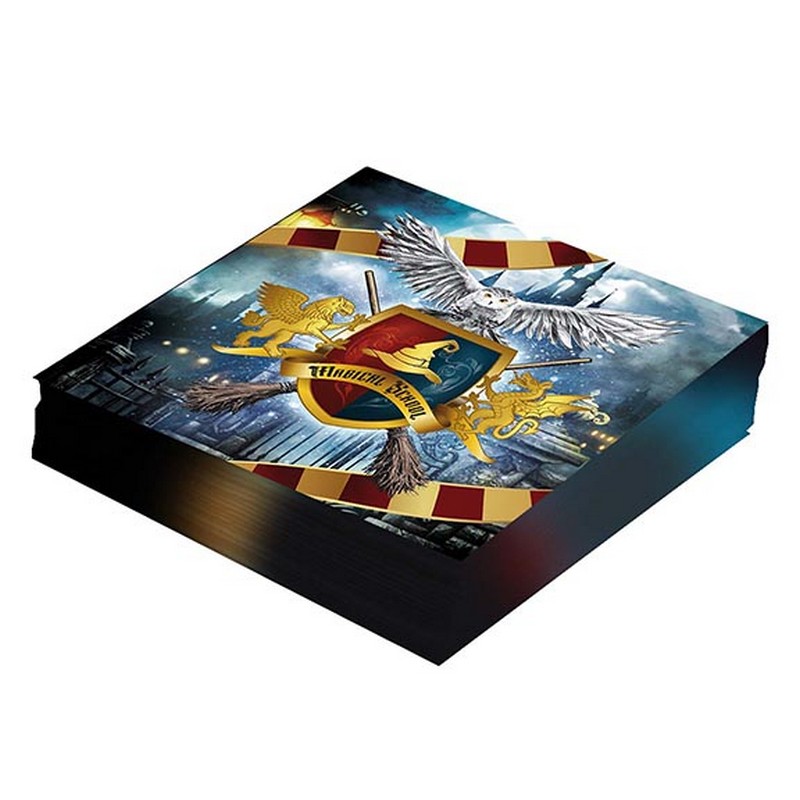 Troldmandsskole Servietter - 20 stk (32 x 32 cm) | Troldmand Servietter - Temashop