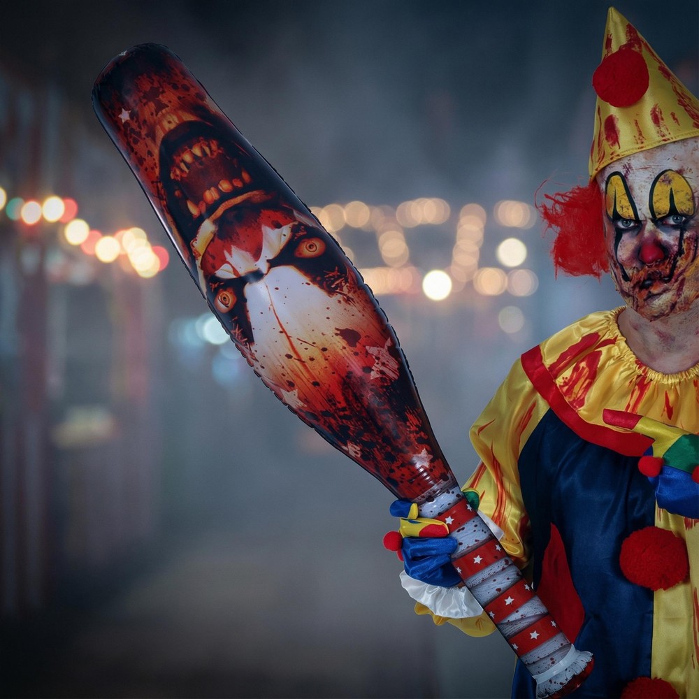 Oppusteligt Horror Klovnebat | Horror Clown Våben - Kropstilbehør - Temashop