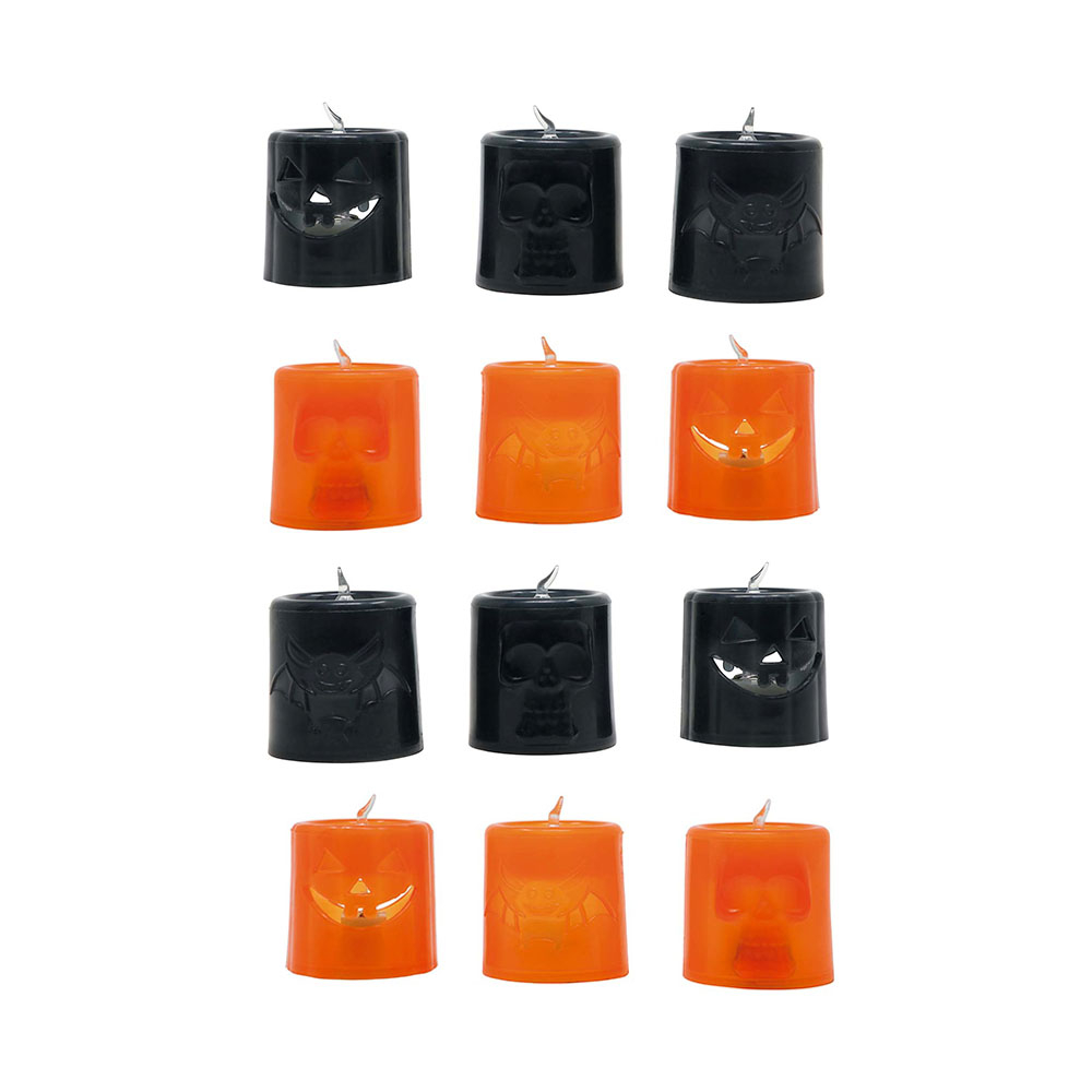 Halloweenlys Orange/Sort