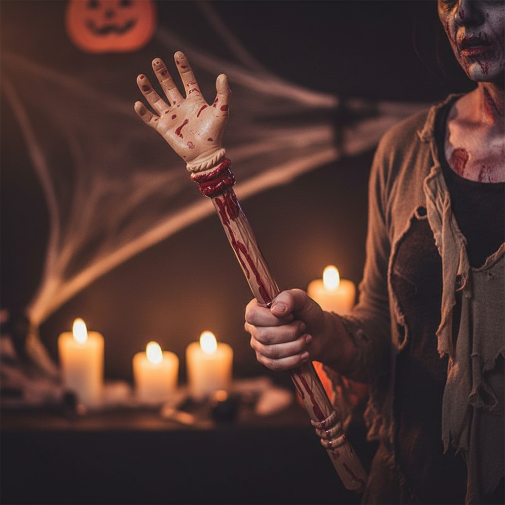 Blodig Hånd Stok (70 cm) | Halloween Stokke / Stave - Kropstilbehør - Temashop