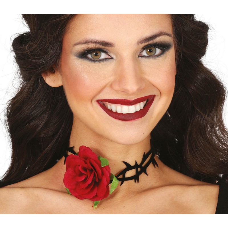 Gotisk Rose Choker | Gotisk Halskæder - Smykker - Temashop
