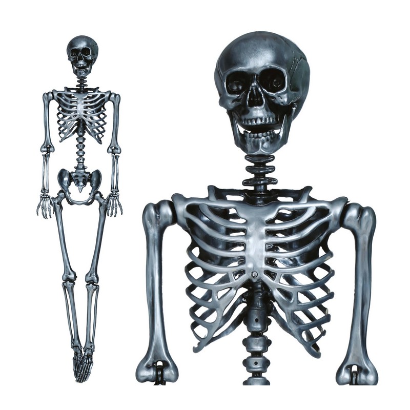 Lifesize Skelet Sølv