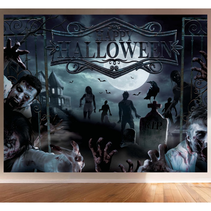Zombie Halloween Backdrop