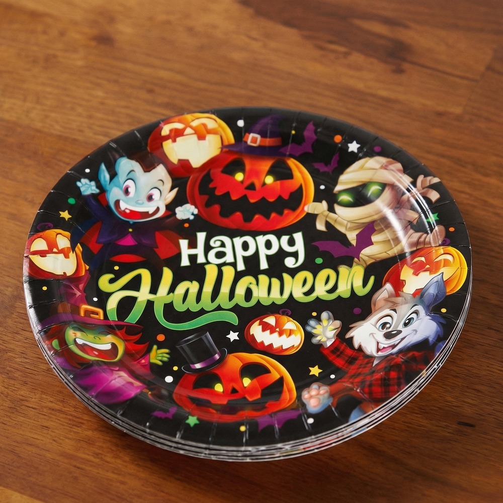 Little Monster Halloween Paptallerkener