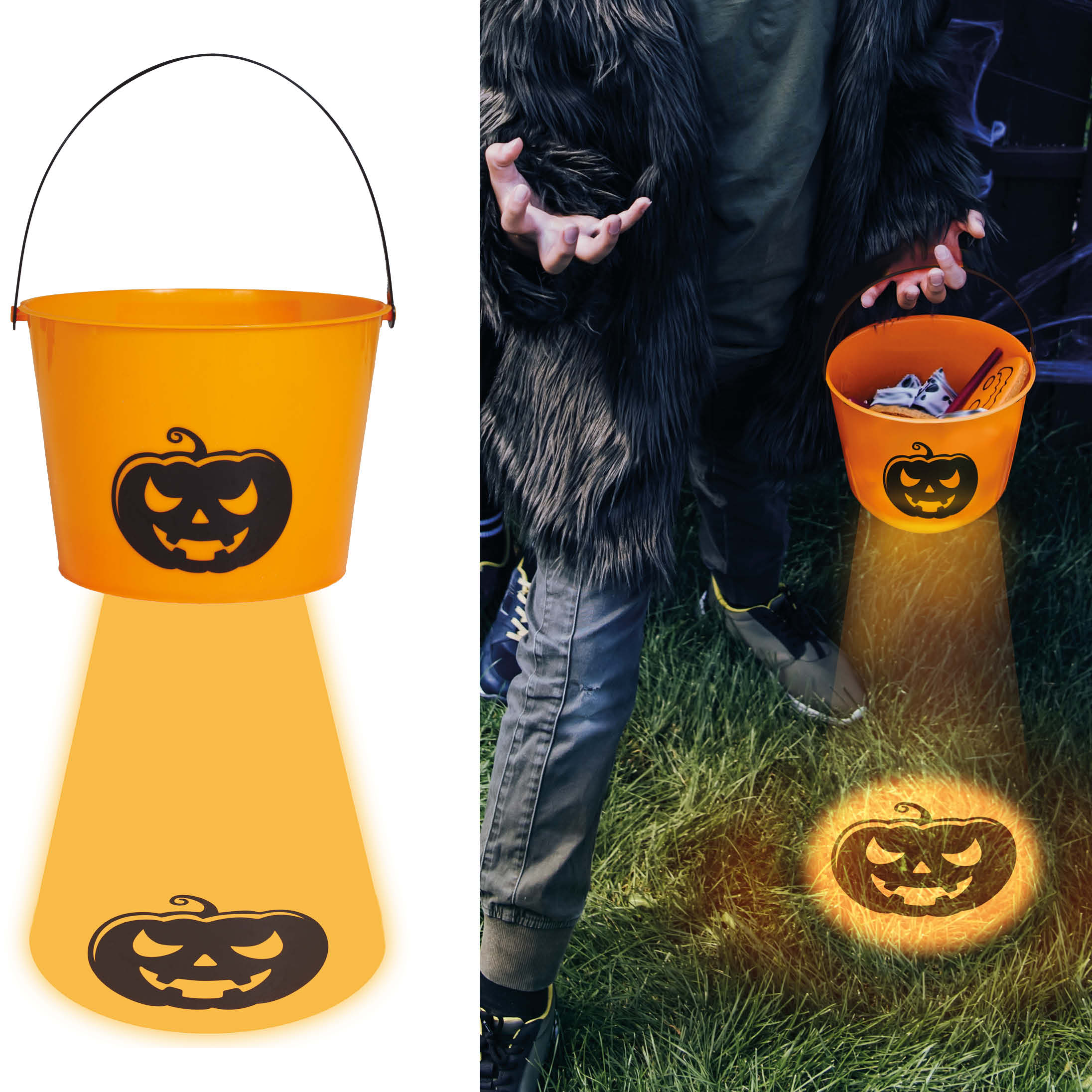 Halloween Slikspand Med Lys