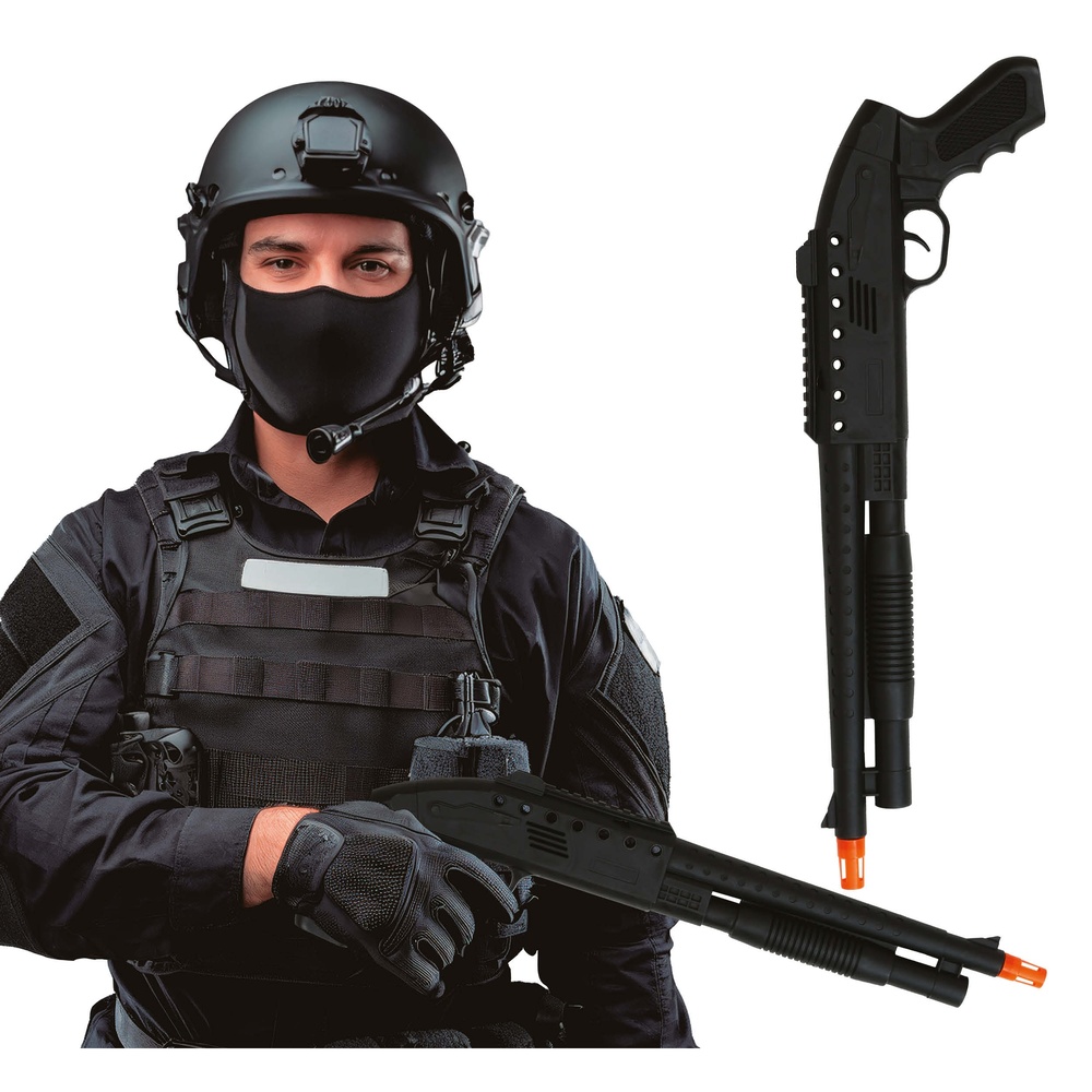 SWAT Legetøjsgevær (46 cm) | Politi Våben - Kropstilbehør - Temashop