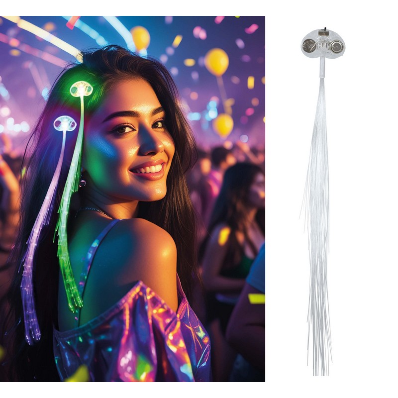 LED FIber Hårclip | Festival Hårclips - Hovedtilbehør - Temashop