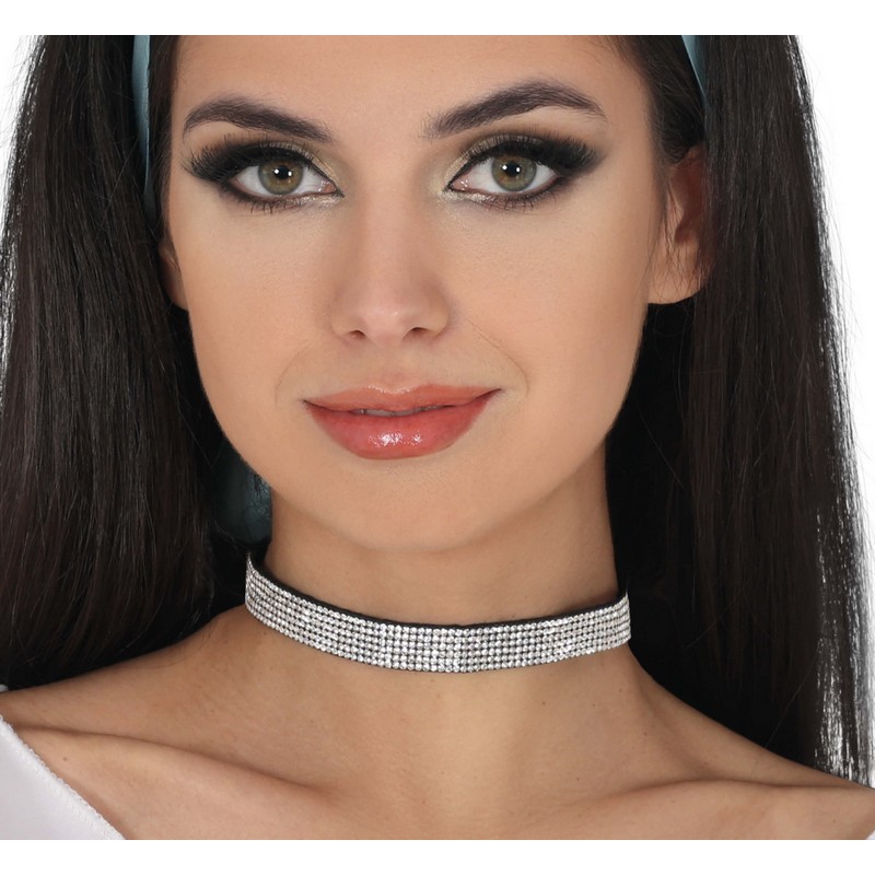 Glimmer Choker Sølv | 70'erne Disco Halskæder - Smykker - Temashop