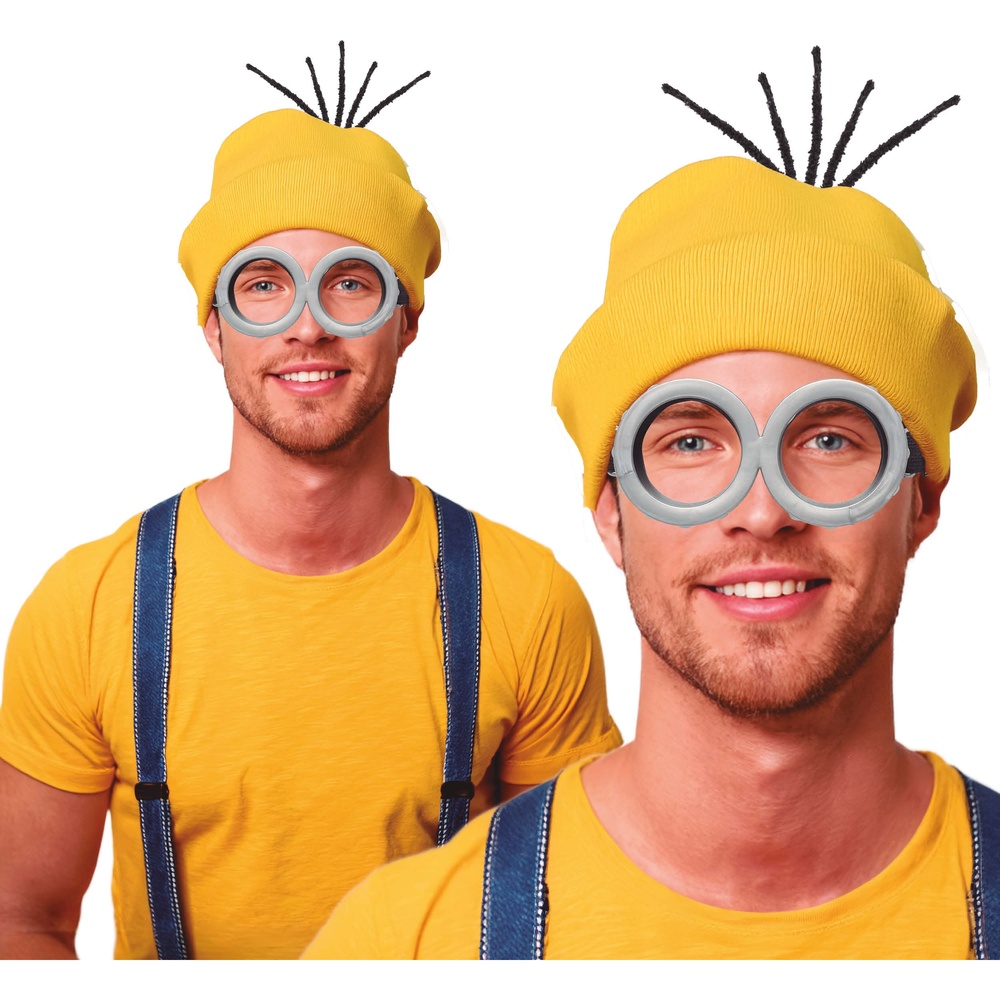 Tegneserie Briller & Hue Kostumesæt | Minions Tilbehørskit - Kropstilbehør - Temashop