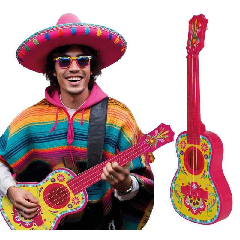 Fiesta Miniguitar Pink | Mexico Musikinstrument - Kropstilbehør - Temashop