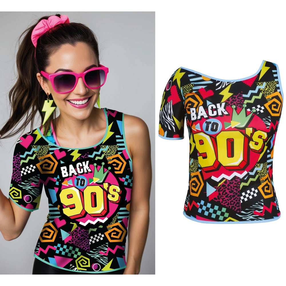 Back To 90's Bluse | 90'erne Retro Overdel - Beklædning - Temashop