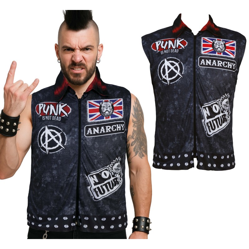 Anarki Punk Vest | Punker Overdel - Beklædning - Temashop
