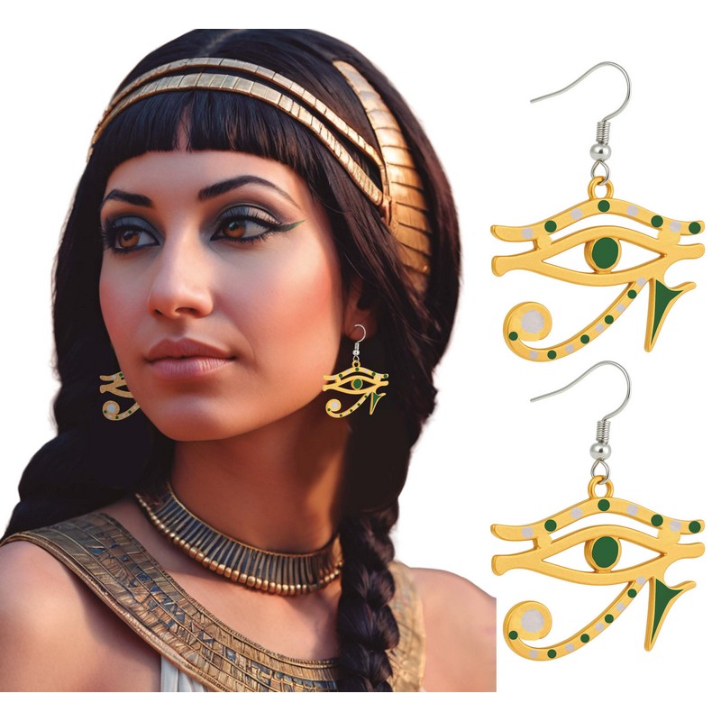 Horus Øje Øreringe Guld | Det gamle Egypten Øreringe - Smykker - Temashop