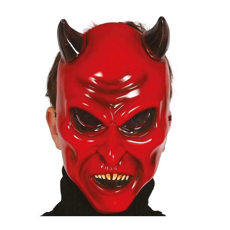 Satanisk Djævlemaske Rød