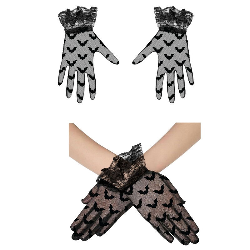 Flagermus Blondehandsker Sort