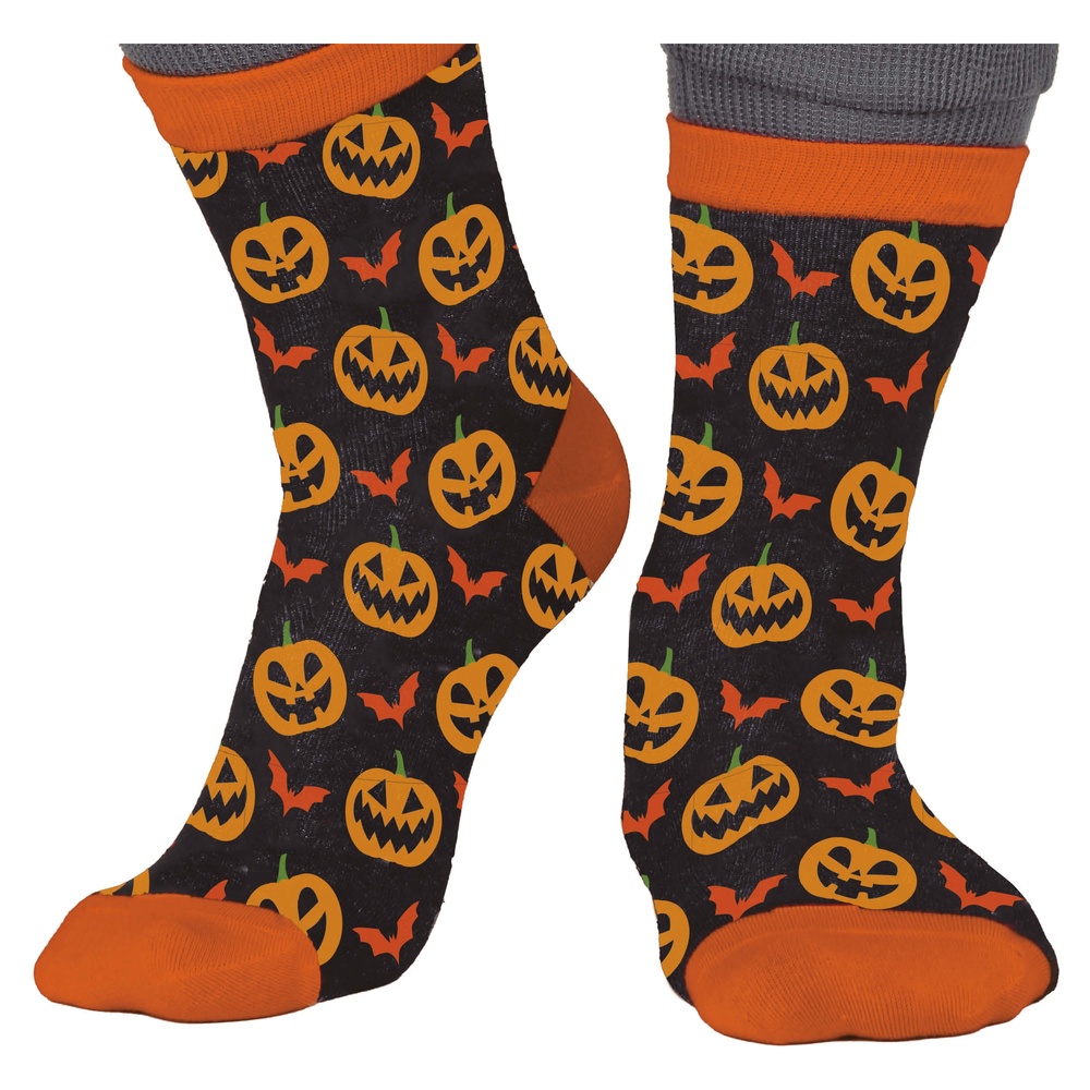 Halloween Græskar Strømper | Græskar Strømper / Strømpebukser / Knæstrømper - Beklædning - Temashop