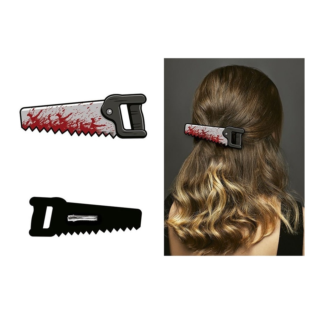 Blodig Sav Hårclips | Halloween Hårclips - Hovedtilbehør - Temashop