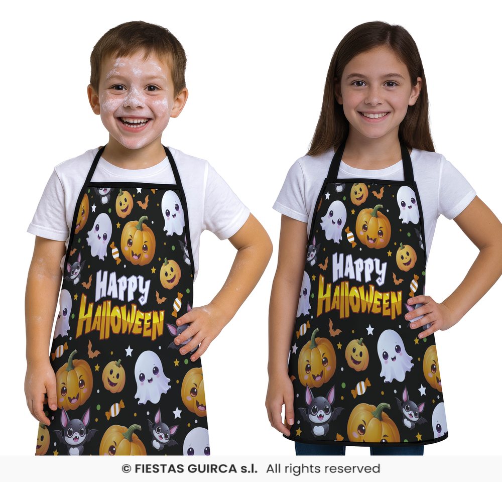 Happy Halloween Børneforklæde | Halloween Forklæder - Beklædning - Temashop