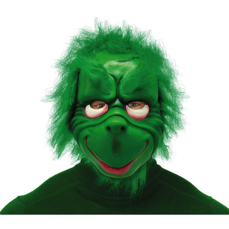 Juletyv Maske Grøn | Grinchen Maske - Hovedtilbehør - Temashop