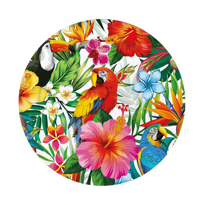 Tropisk Hawaii Paptallerkener - 6 stk (23 cm) | Hawaii Tallerkner - Temashop