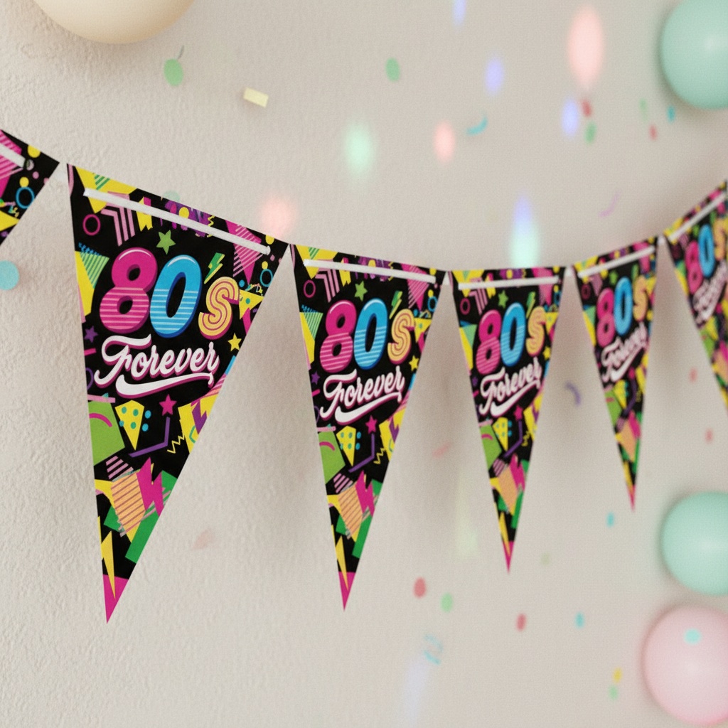 80's Forever Vimpelguirlande