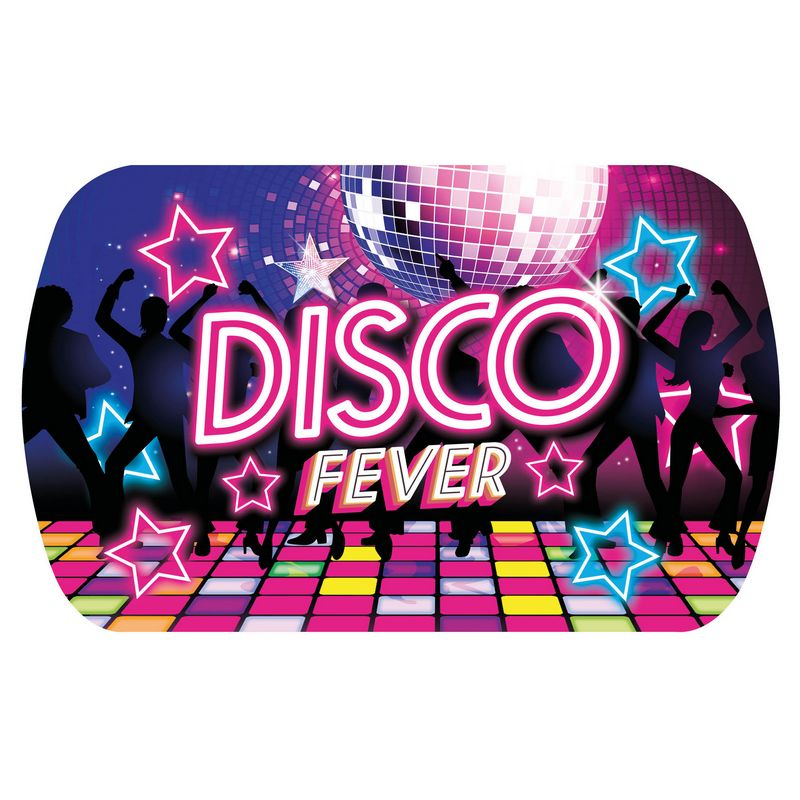 Disco Fever Serveringsfad - 1 stk (39 x 24 cm) | 70'erne Disco Serveringsfad - Temashop