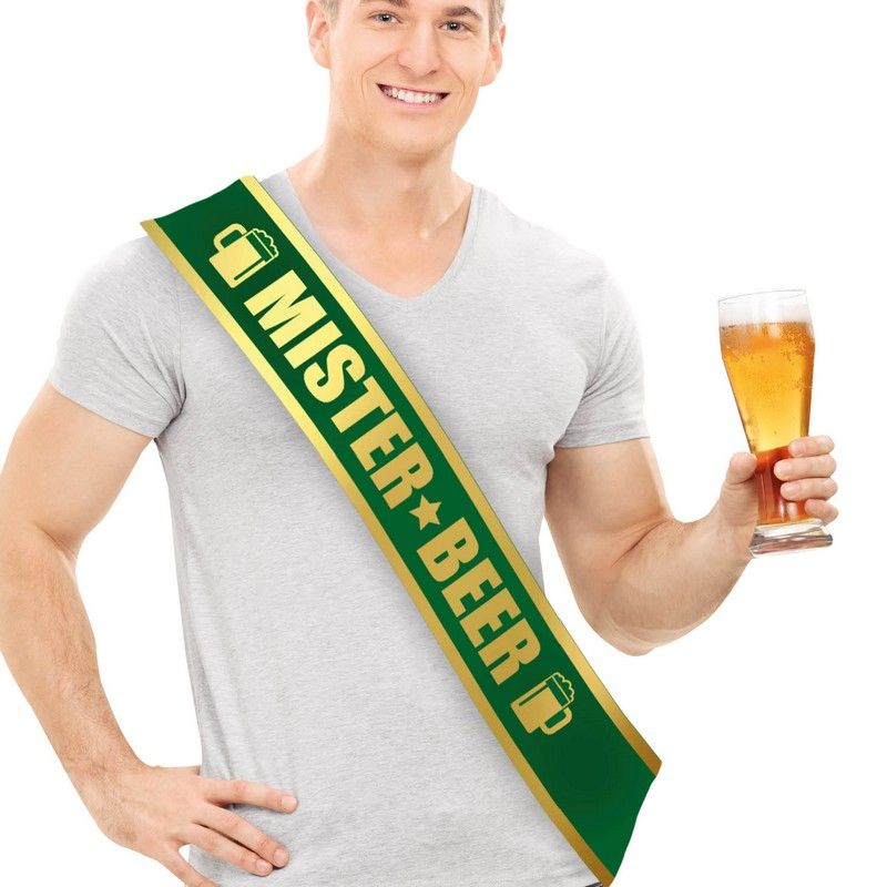 Mister Beer Skråbånd | Drinks Skråbånd - Festtilbehør - Temashop