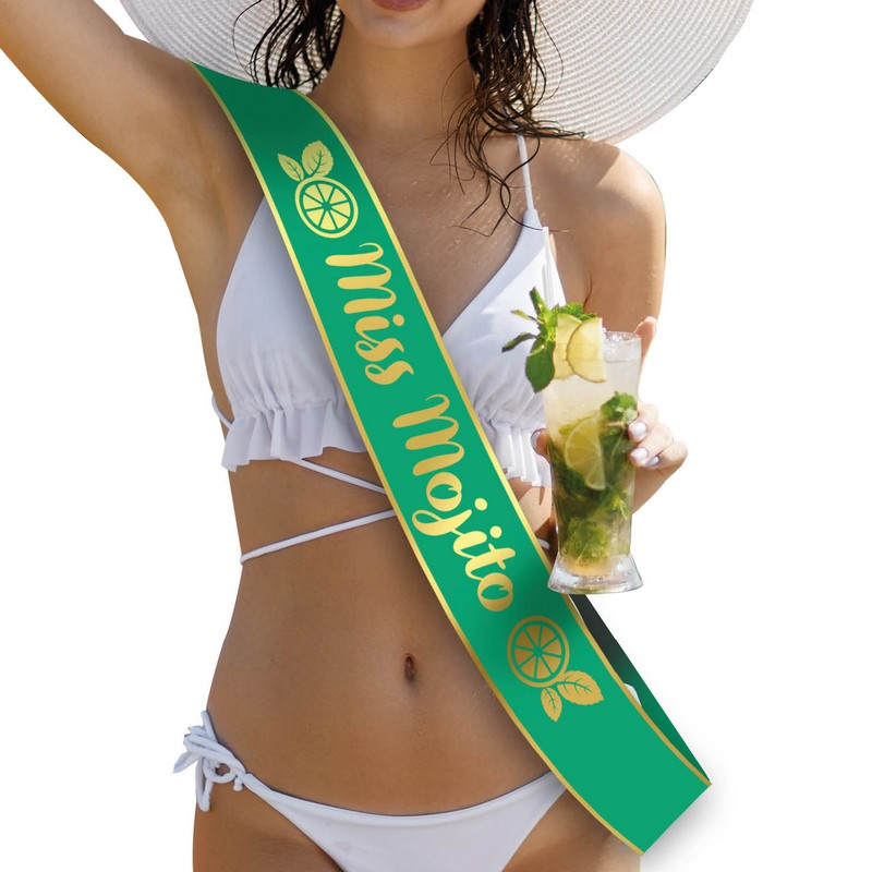 Miss Mojito Skråbånd | Drinks Skråbånd - Festtilbehør - Temashop