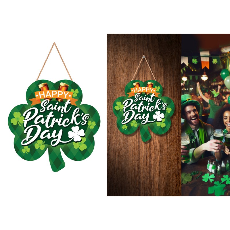 Happy St. Patrick's Day Træskilt