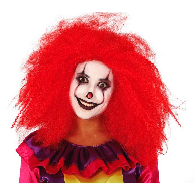 Horror Klovn Paryk Rød | Horror Clown Paryk - Hovedtilbehør - Temashop