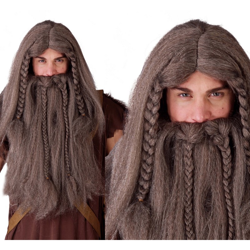 Viking Paryk & Skæg Brun | Viking Paryk - Hovedtilbehør - Temashop