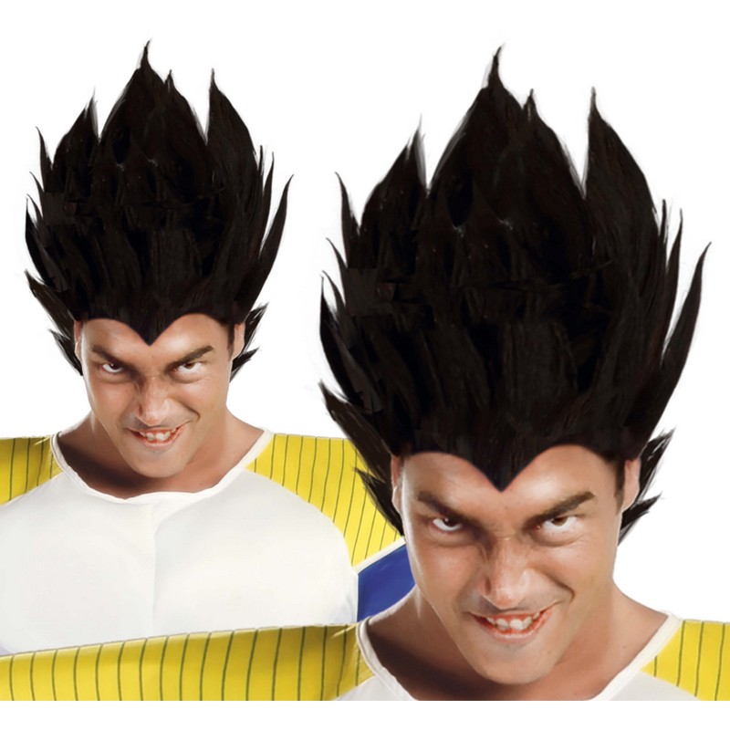 Stjernekriger Paryk Sort | Dragon Ball Z Paryk - Hovedtilbehør - Temashop