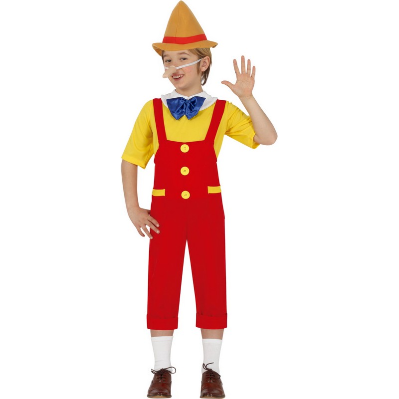 Pinocchio Børnekostume - Disney kostume til børn i størrelserne 110-152 | Pinocchio udklædning til børn - Temashop